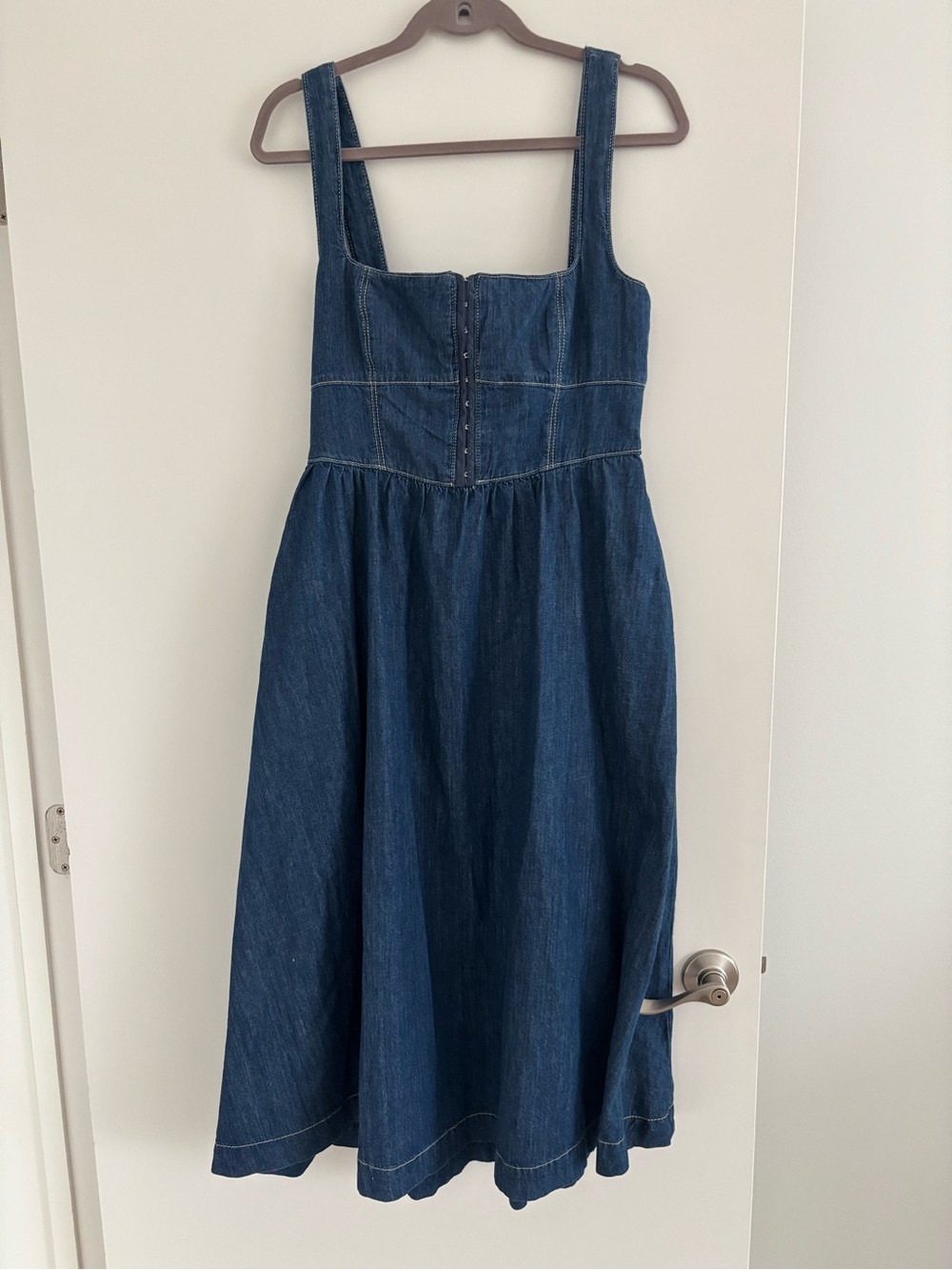 Reformation Dark Blue Denim Dress